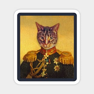 Cat Military Portrait Magnet