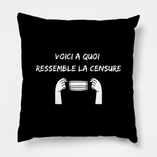 Voici a quoi ressemble la censure illustration avec un masque Pillow