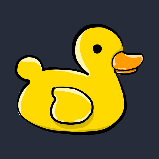 Rubber Ducky Bath Toy by InkyArt