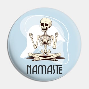 Cute skeleton yoga, namaste Pin