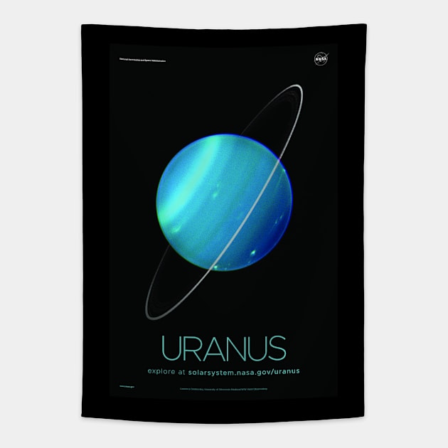 Uranus, God Of The Sky | Solar System & Beyond Tapestry by rocketshipretro