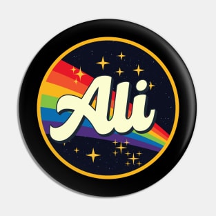 Ali // Rainbow In Space Vintage Style Pin