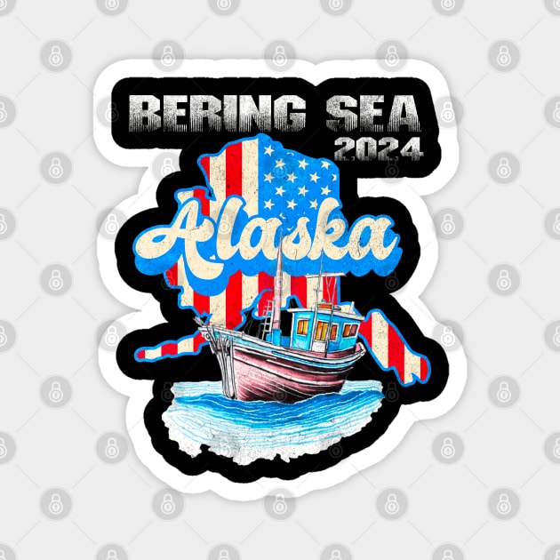 Alaskan Fishing Boater Alaska Fish Bering Sea Fisherman 2024 Magnet by Outrageous Flavors