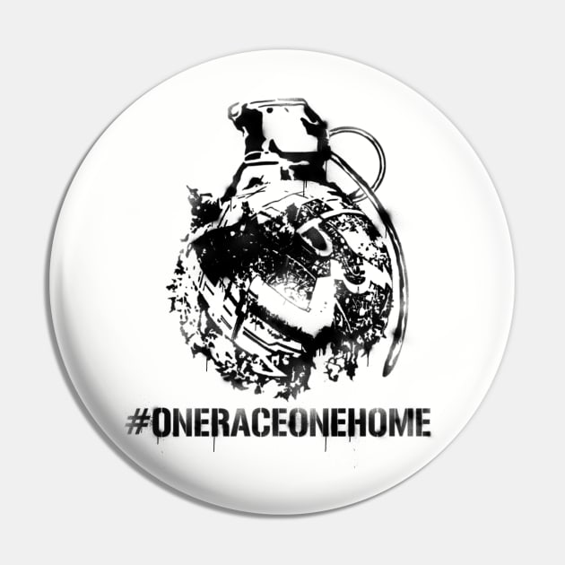 TF - One Race (black) Pin by DEADBUNNEH