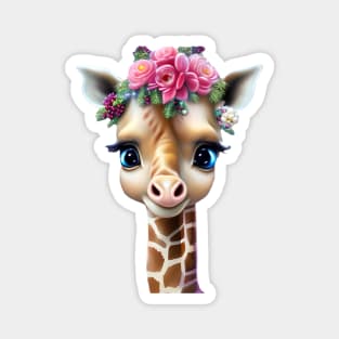 Baby Giraffe Graphic Magnet