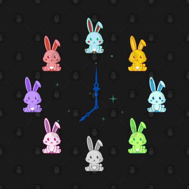 EASTER CUTE BUNNY O'CLOCK by Lolane