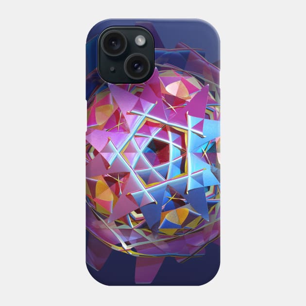 Colorful metallic orb Phone Case by Gaspar Avila
