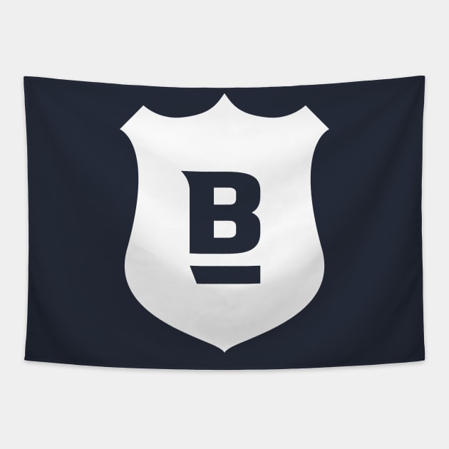 BlueLine Training Group | White Icon on Front, Large Logo on Back Tapestry by Stalwarthy