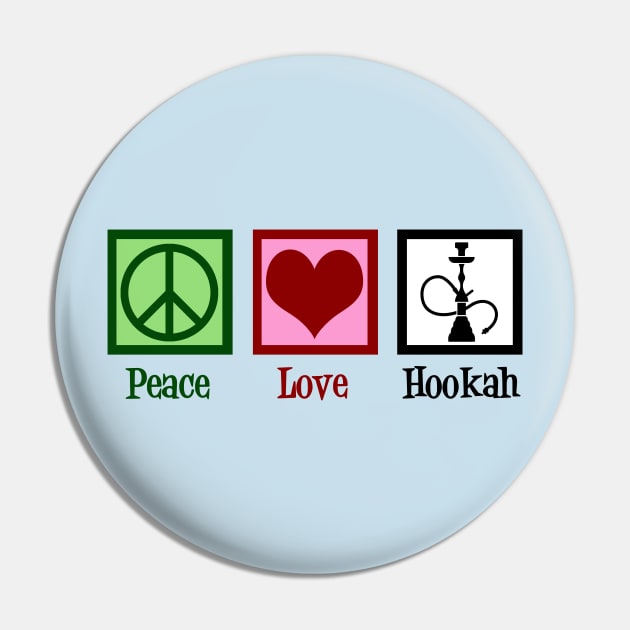 Peace Love Hookah Pin by epiclovedesigns