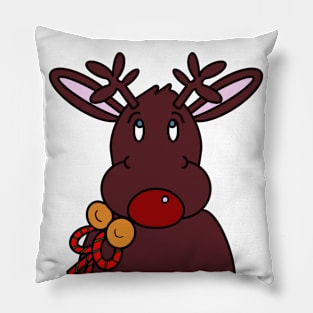 Merry Christmas Cute Reindeer Pillow