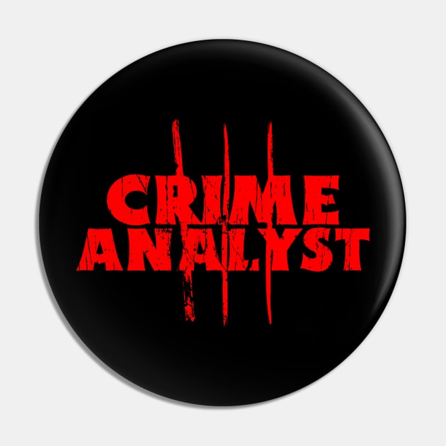 CRIME ANALYST T-SHIRT Pin by Cult Classics