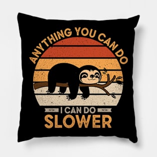 Cute Sloth Lazy Office Worker Working Sloth Statement Chill Pillow