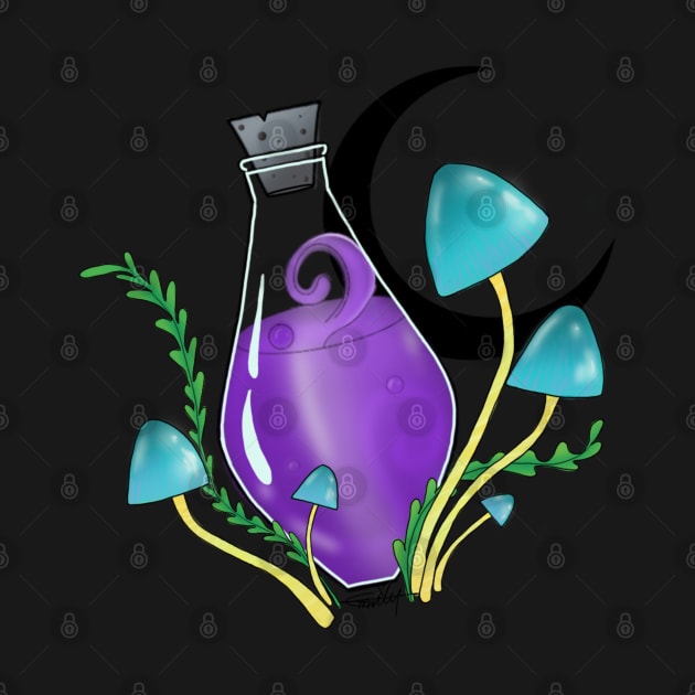 Mushroom potion bottle by CraftKrazie