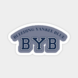 Bleeding Yankee Blue College Design Magnet