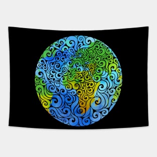 Swirly Earth Tapestry