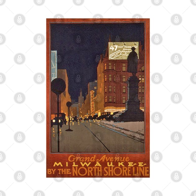 Grand Avenue, Milwaukee - Vintage Travel Poster by Culturio