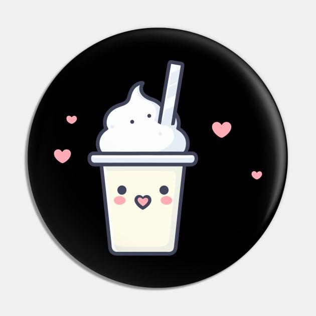 Cute Kawaii Vanilla Ice Cream with Hearts | Design for Kawaii Lovers | Cute Food Pin by Nora Liak