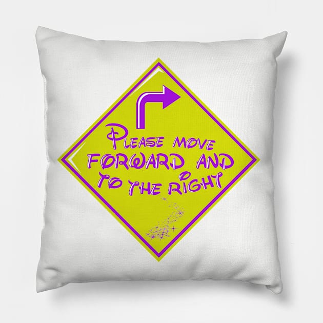 Forward and to the Right Pillow by PopCultureShirts