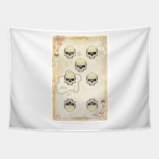 7 of Skulls Tapestry