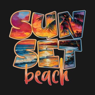 Sunset on the beach T-Shirt