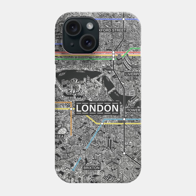 London Subway underground map Phone Case by ol1ie