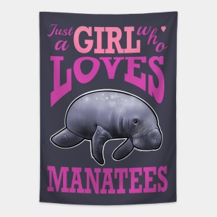 just a girl who loves manatees Tapestry