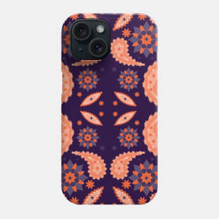 Floral pattern with leaves and flowers paisley style Phone Case