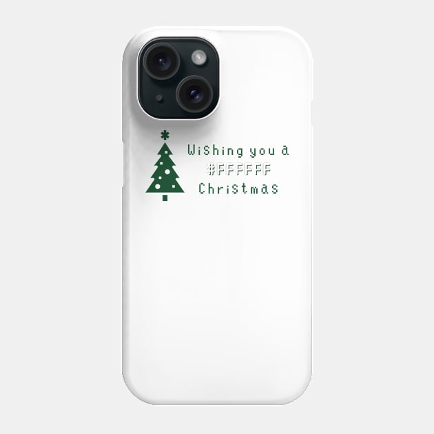 Programmer White Christmas Tree Phone Case by dev-tats
