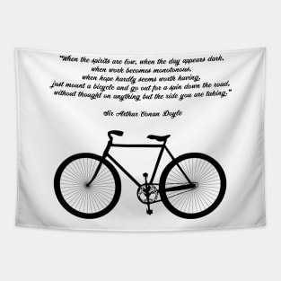 inspirational Cycling quote Tapestry