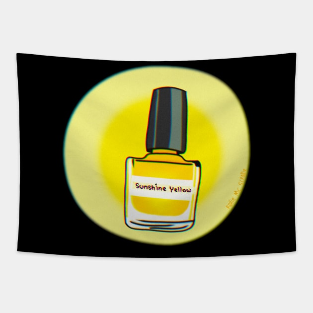 Sunshine Yellow Nail Polish Tapestry by ROLLIE MC SCROLLIE