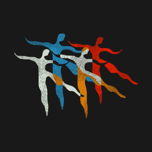 Creative Colorful Modern Dancers T-Shirt