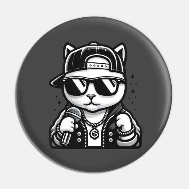 Rapper cat Pin by Ingridpd