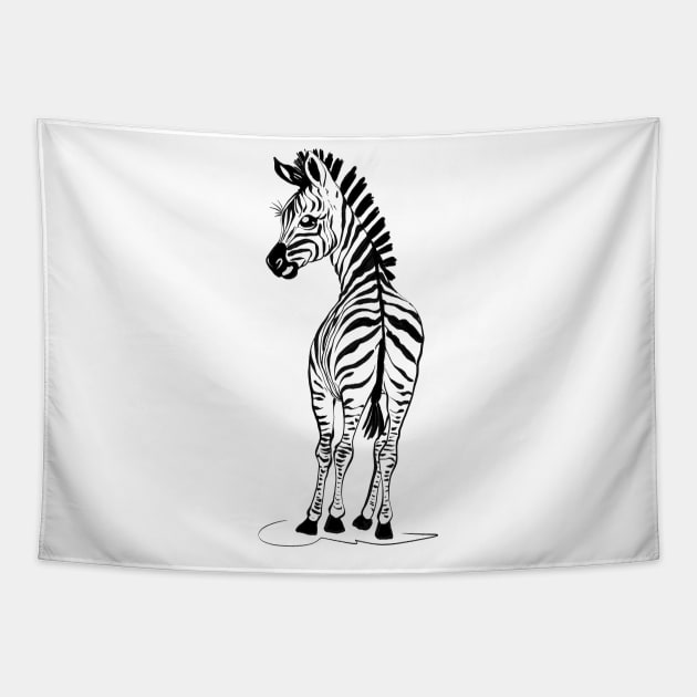 Baby Zebra Tapestry by Simoes Artistry