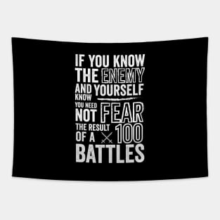 100 Battles - Sun Tzu Art Of War Quote Tapestry