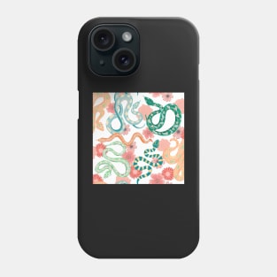Floral snakes Phone Case