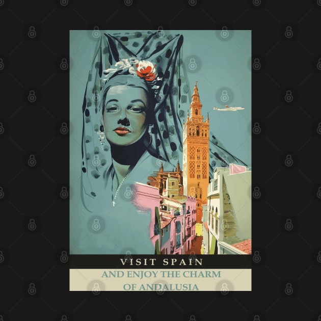 Travel Poster - Visit Spain by CozyCanvas