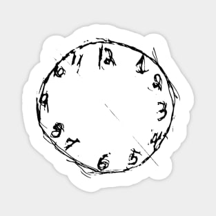 Dark and Gritty Clock Face Magnet