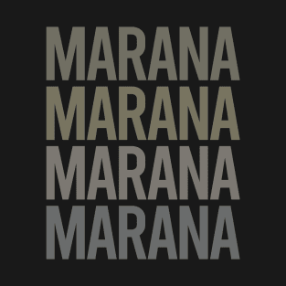 Gray Text Art Marana T-Shirt