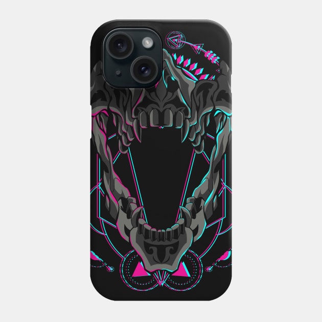 skull head glitch Phone Case by SHINIGAMII