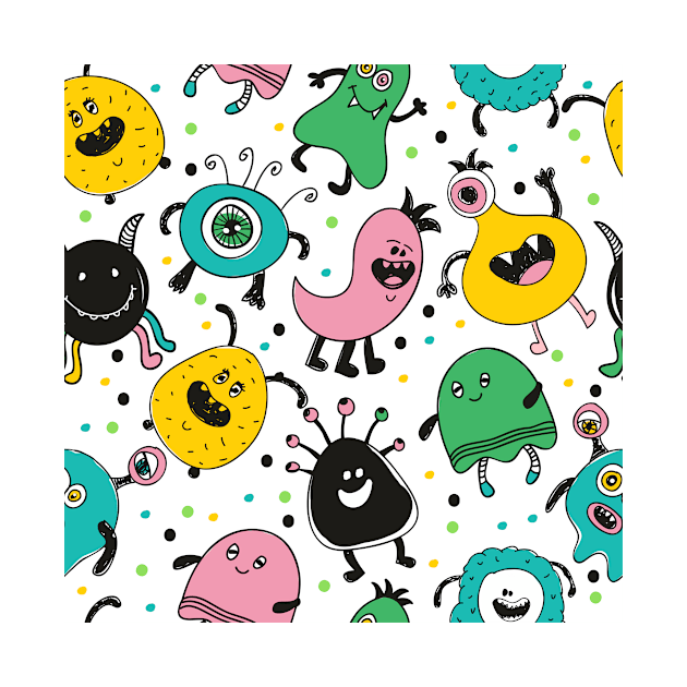 Cartoon People Pattern Design by MariaStore