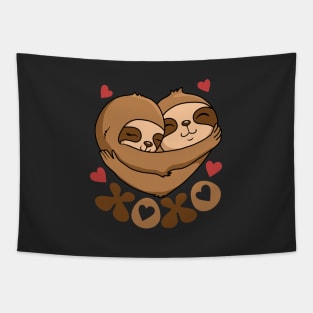 Xoxo Sloth Love Tapestry