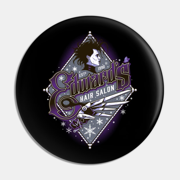 Edward's Salon - Goth Hairdresser - Barber Shop Pin by Nemons