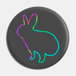 Neon bunny Pin
