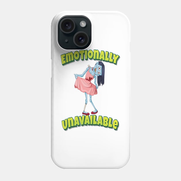 Emotionally Unavailable Ballerina Zombie Phone Case by ProjectX23