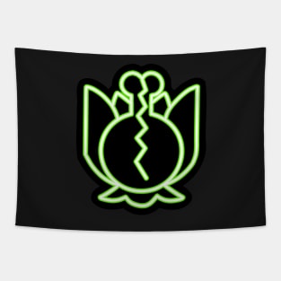 Neon Plant Symbol Tapestry