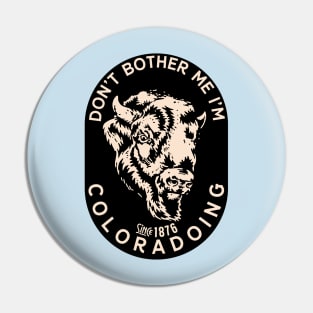 Dont bother me I am Coloradoing COLORADO Pin