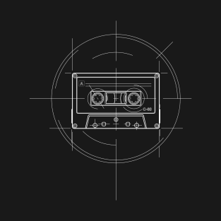 Cassette Tape Drafting Design T-Shirt