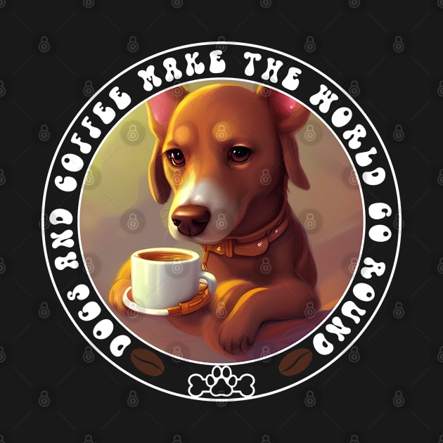 Dogs and Coffee make the world go round by Energized Designs