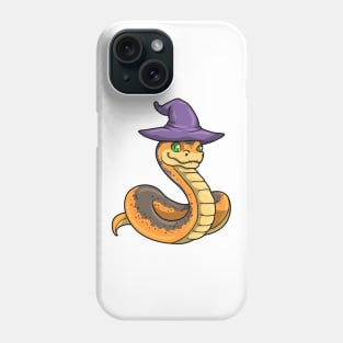 Snake as Witch with Hat Phone Case