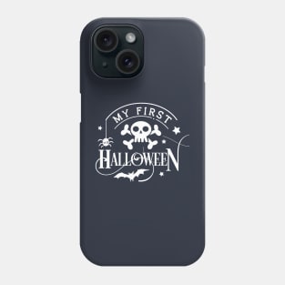 My first Halloween Vintage Halloween floral ghost graphic costume | Dark Colors Phone Case